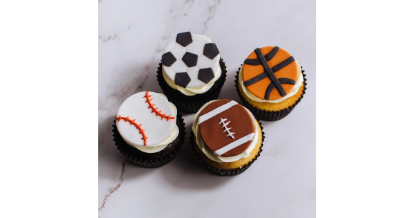 Sports-Themed Cupcakes - Box of Six | Edith Patisserie - Singapore